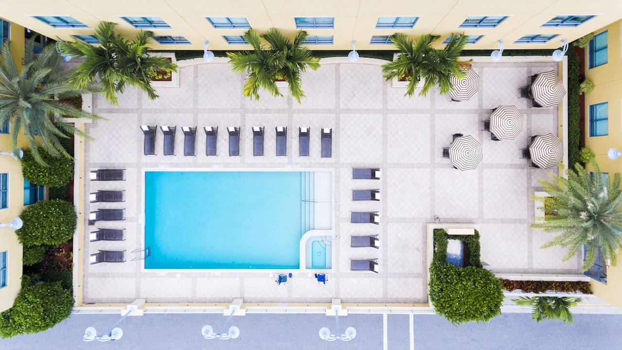 Hyatt Place Delray Beach Pool Aerial View 