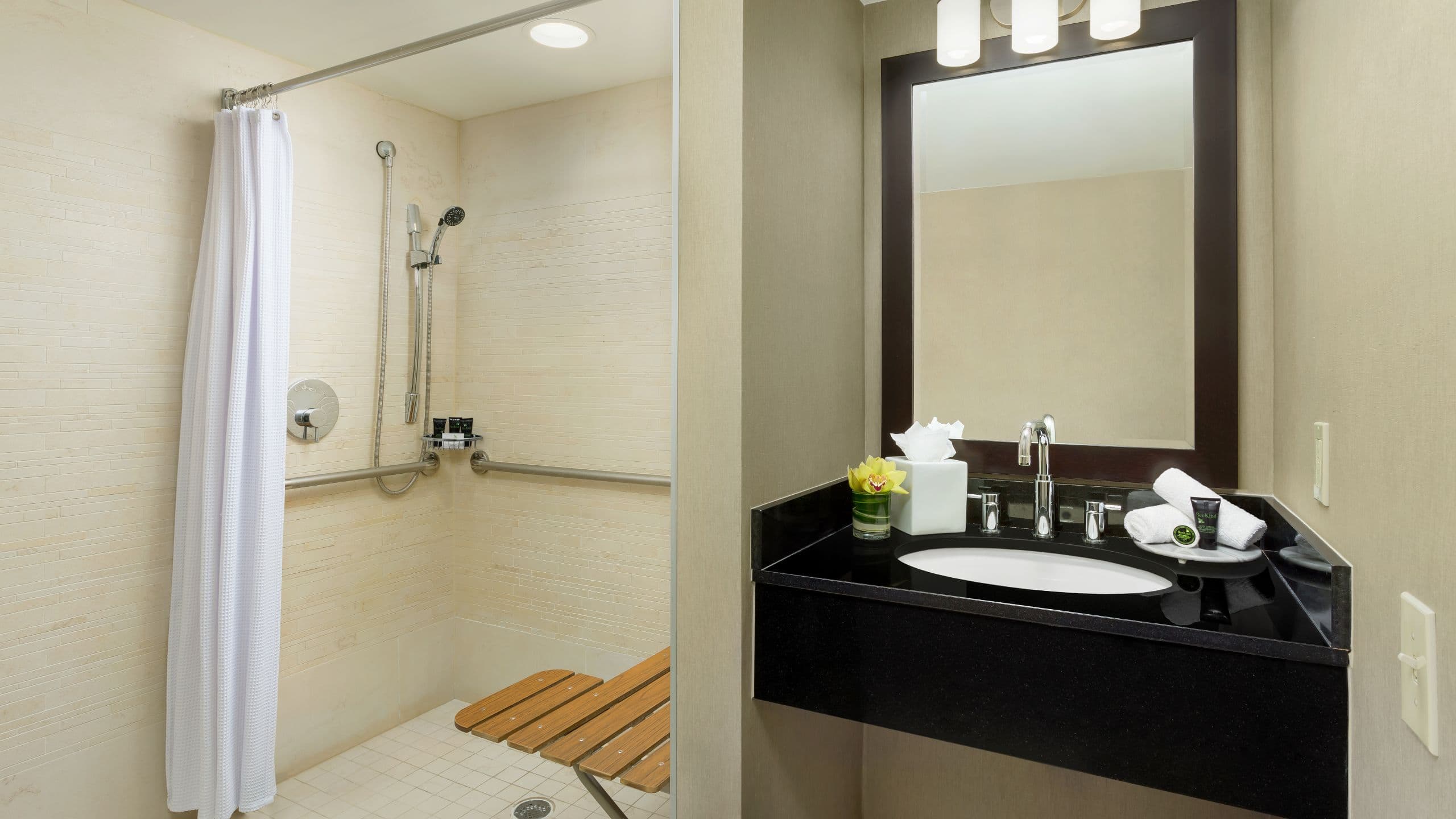 2 of 4 Hyatt Centric Arlington Guestroom ADA Shower