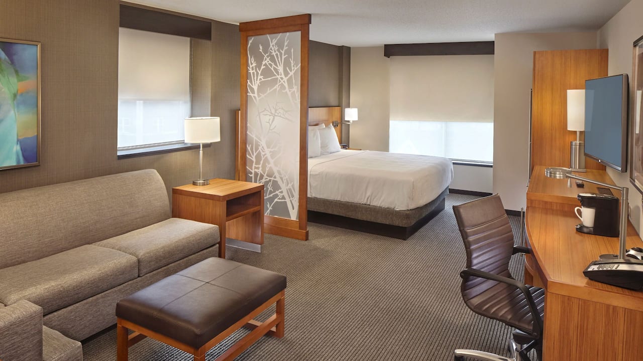 hyatt king bedroom with sofa bed
