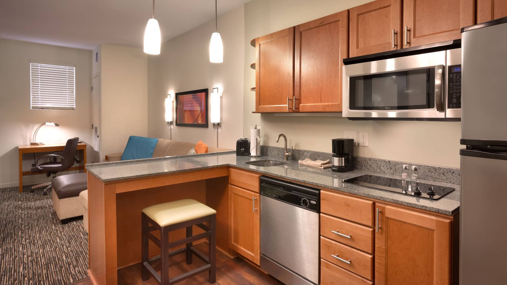 Hyatt House Salt Lake City/Sandy King Studio Suite Kitchen