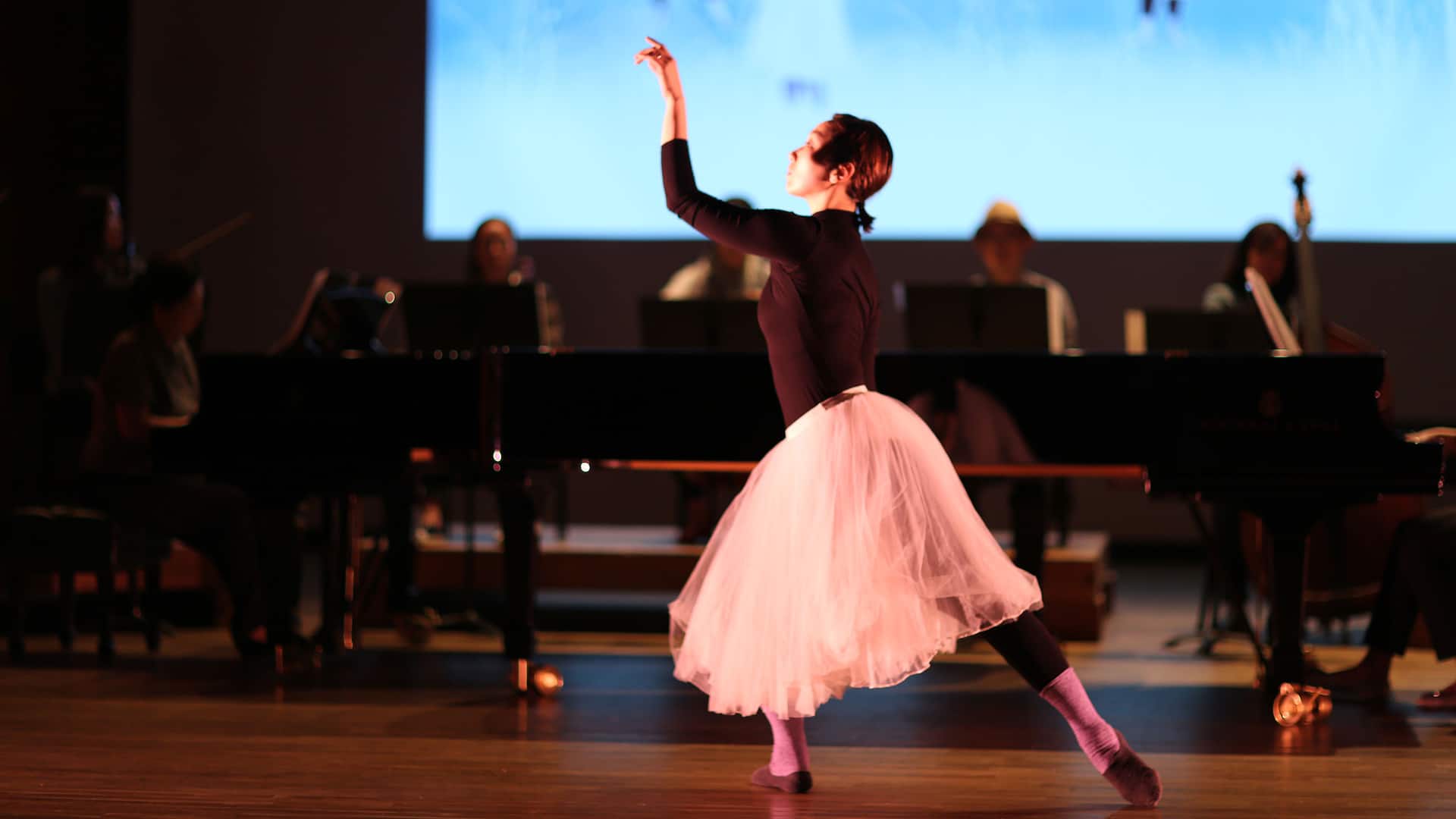 Ballet dancer on stage
