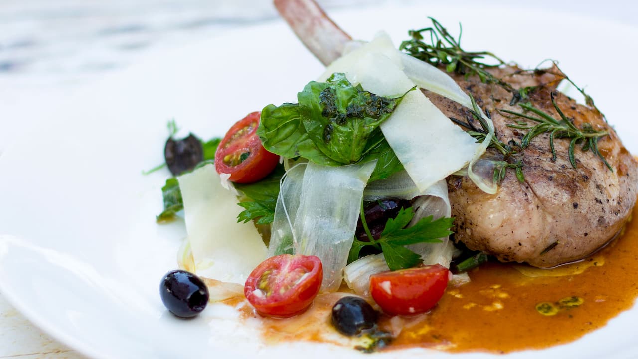 Salsa Verde Italian Restaurant Menu (Pan Seared Pork) - Grand Hyatt Bali