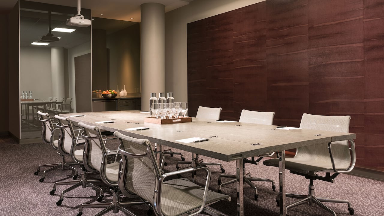 Conference Table in Boardroom with Projector Andaz West Hollywood