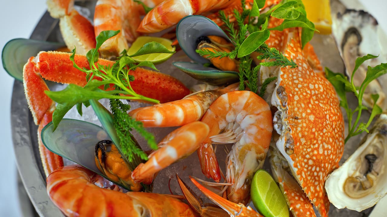 seafood on ice