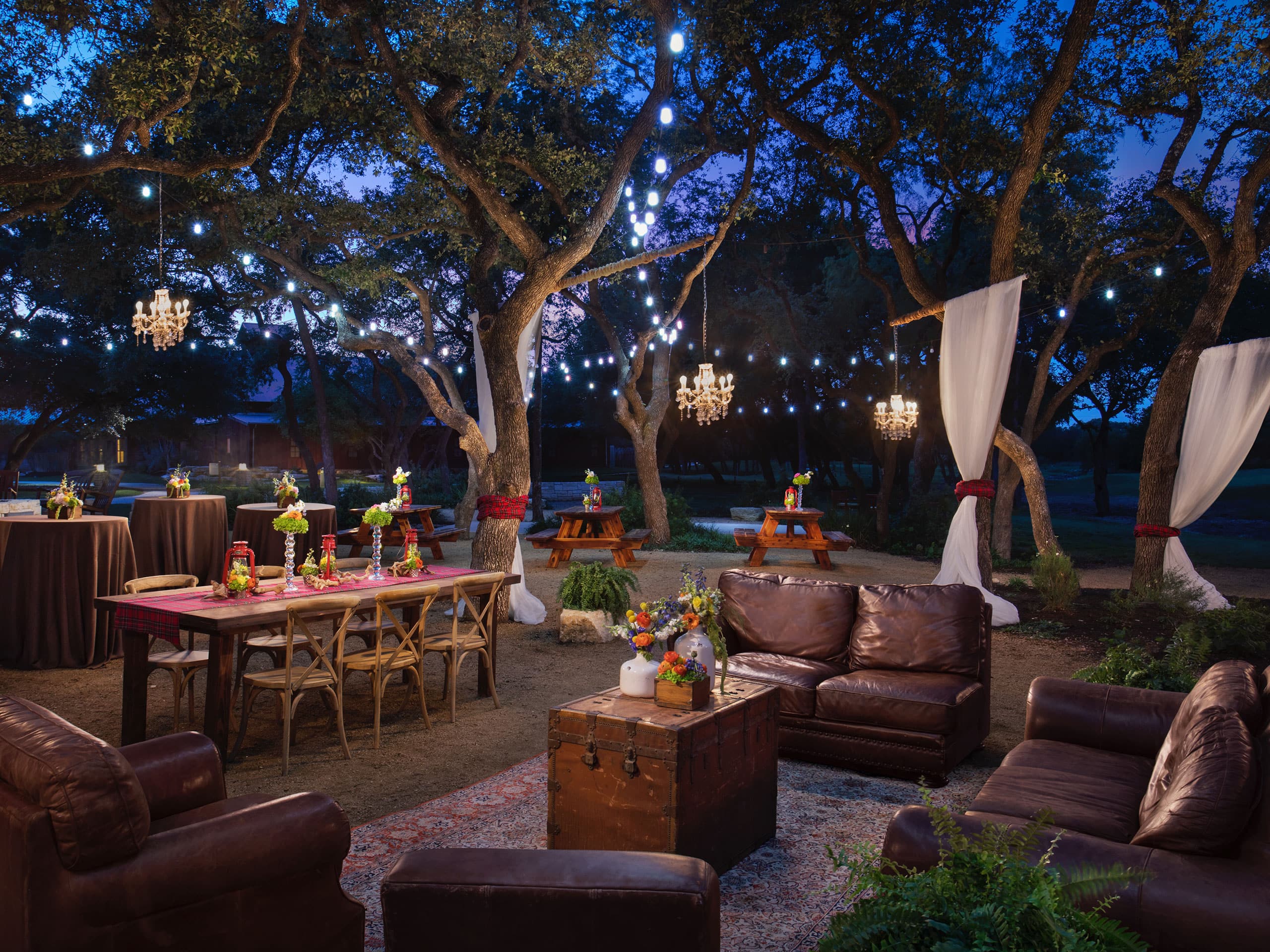 Hyatt Regency Hill Country Resort and Spa Henrys Hollow Glamping Event Setup
