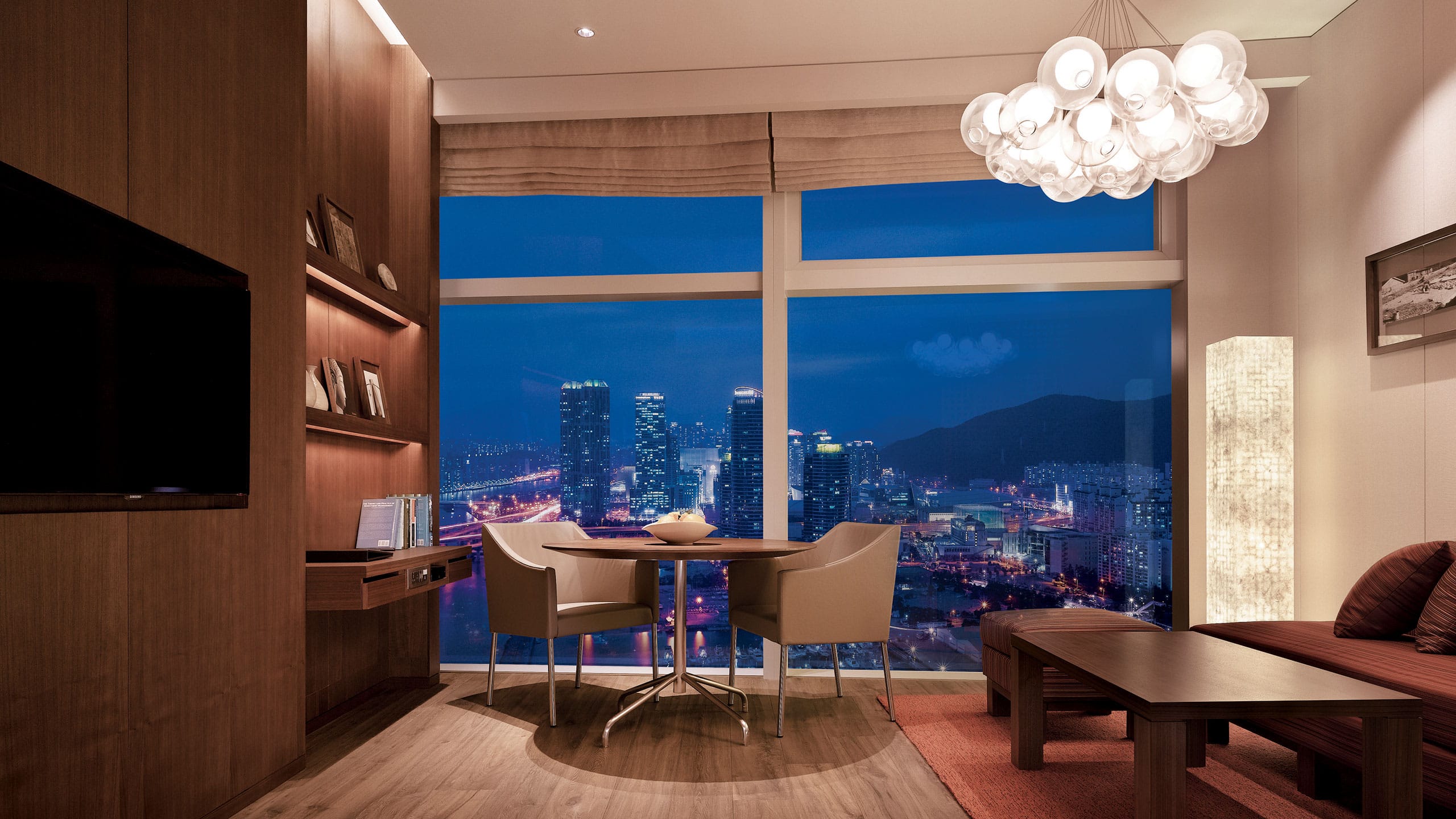 6 of 7 Park Hyatt Busan Park Executive Living Room Night