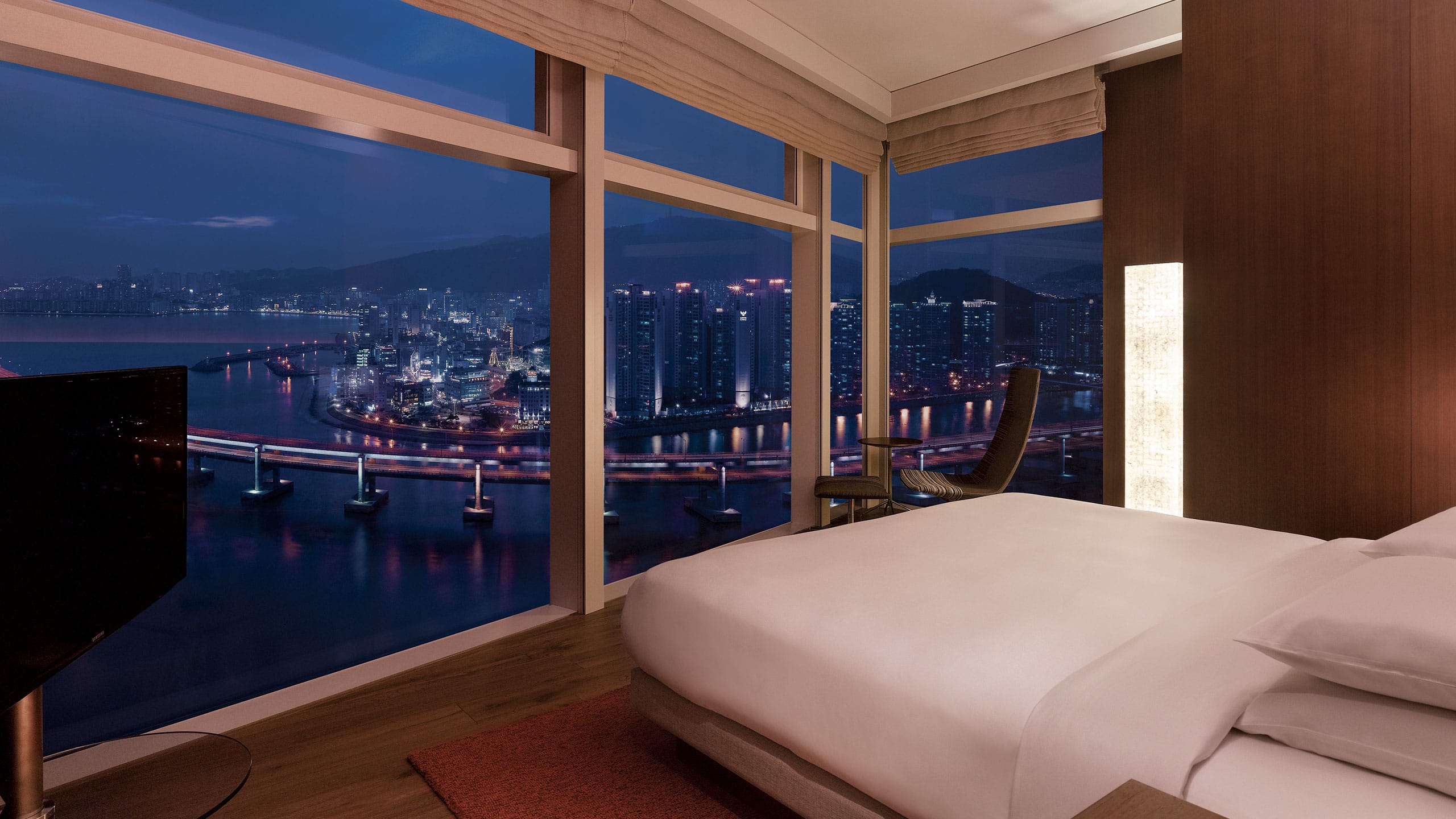 7 of 7 Park Hyatt Busan Park Executive Bedroom Night