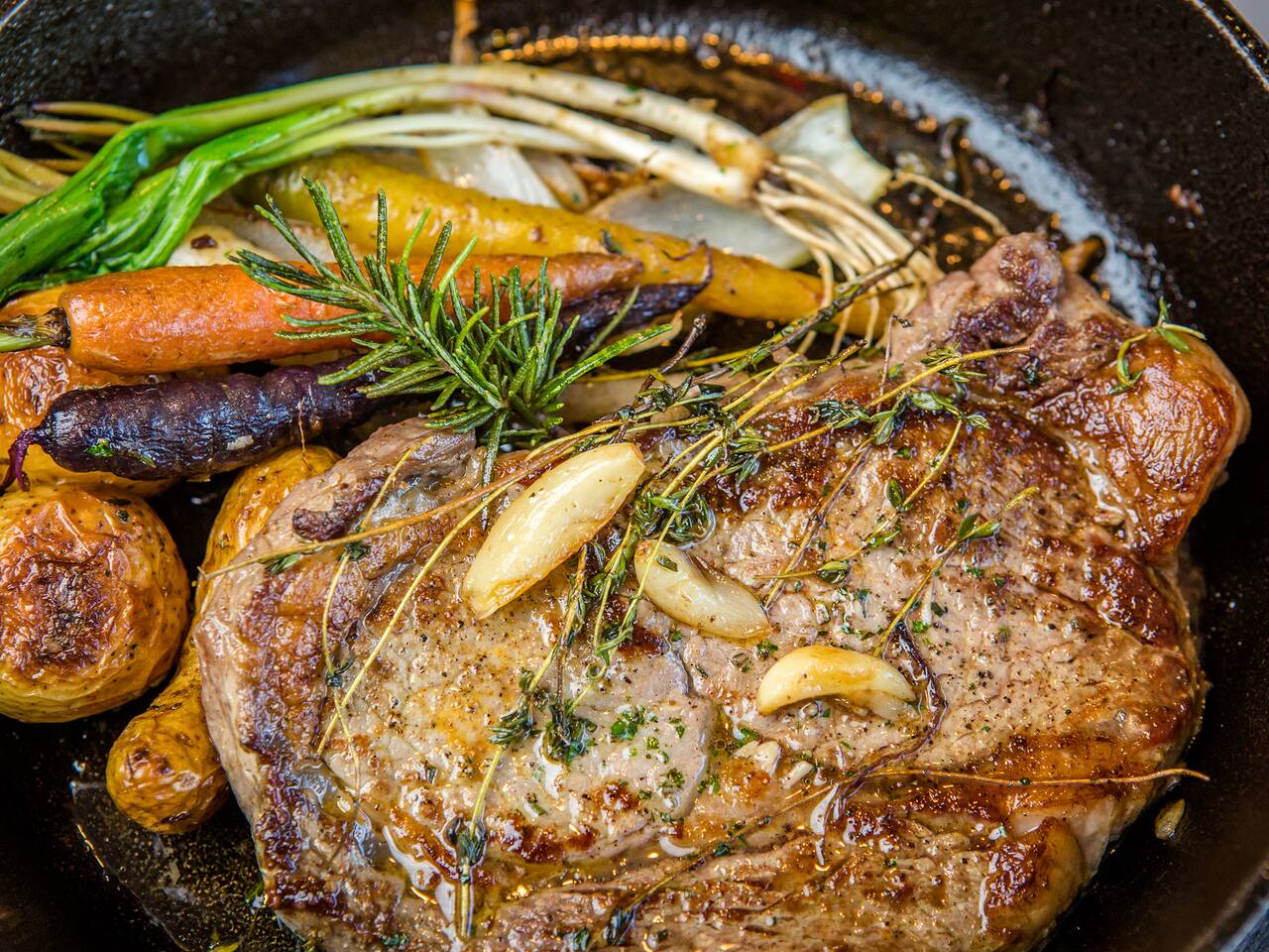 Ribeye at Moss + Oak Savannah Eatery at Hyatt Regency Savannah