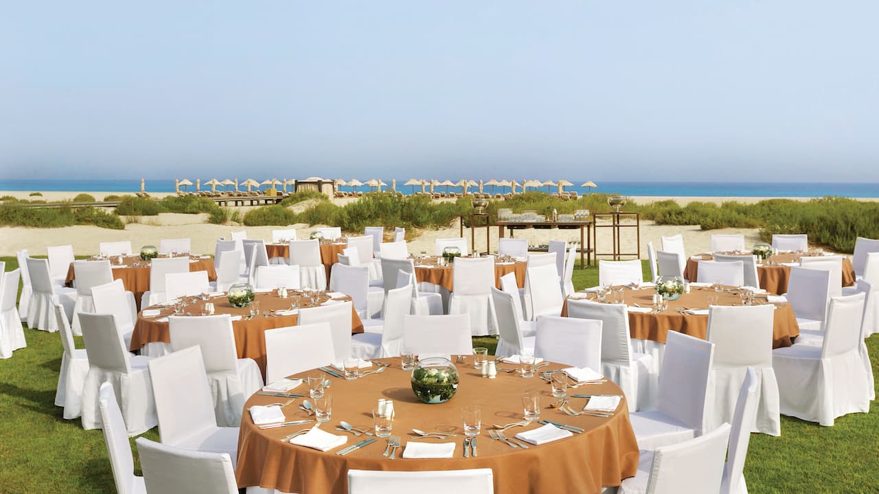 Beach Lawn Banquet Setup