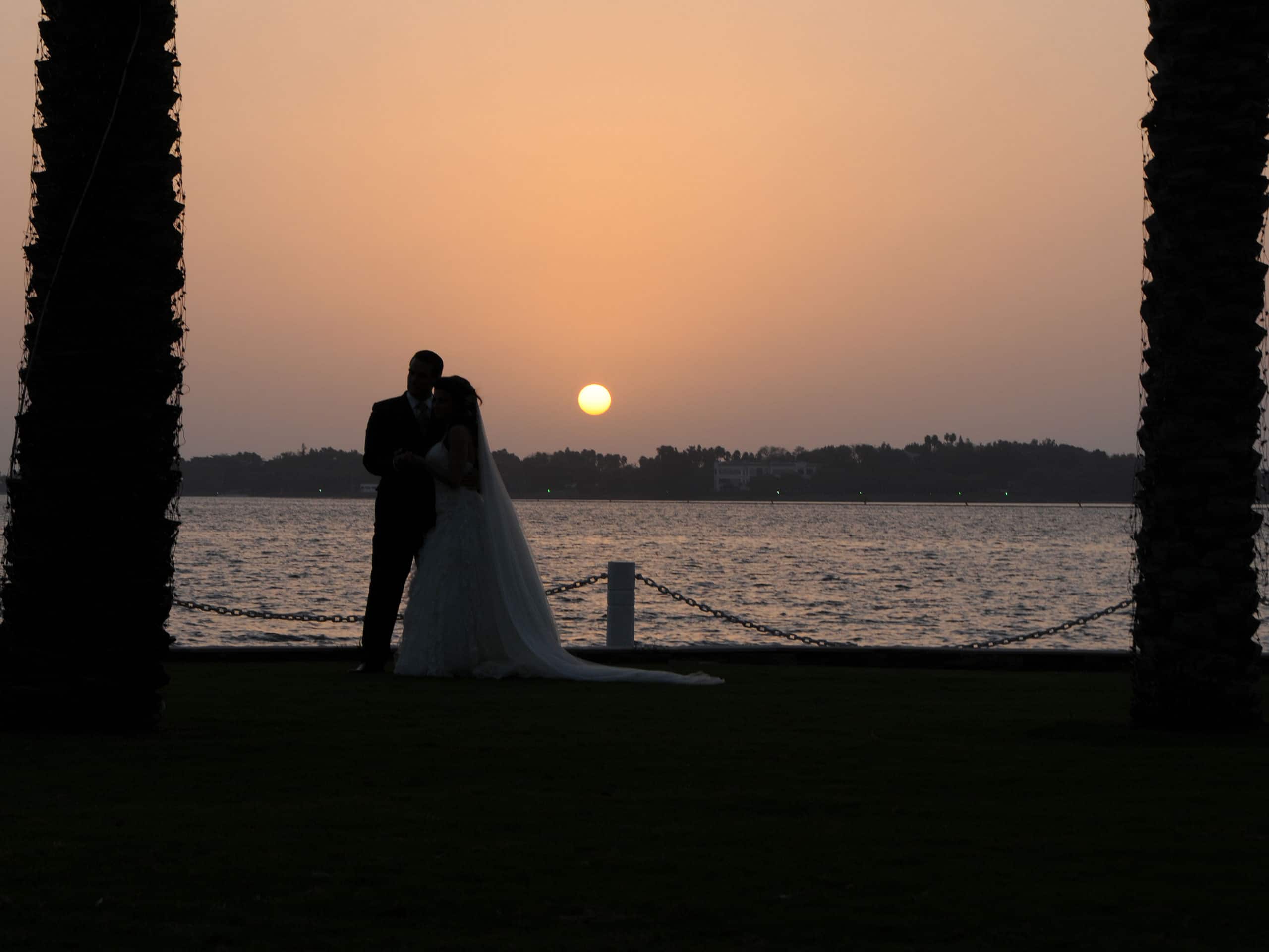 Park Hyatt Jeddah – Marina, Club and Spa Bride and Groom Sunset