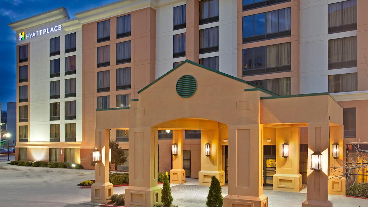 Hotel Exterior at Night