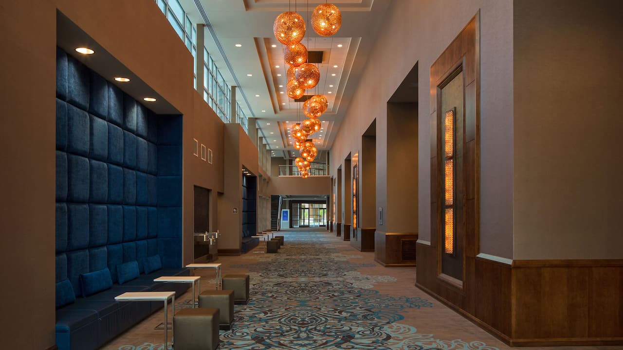 Lobby of hotel event venue in Austin