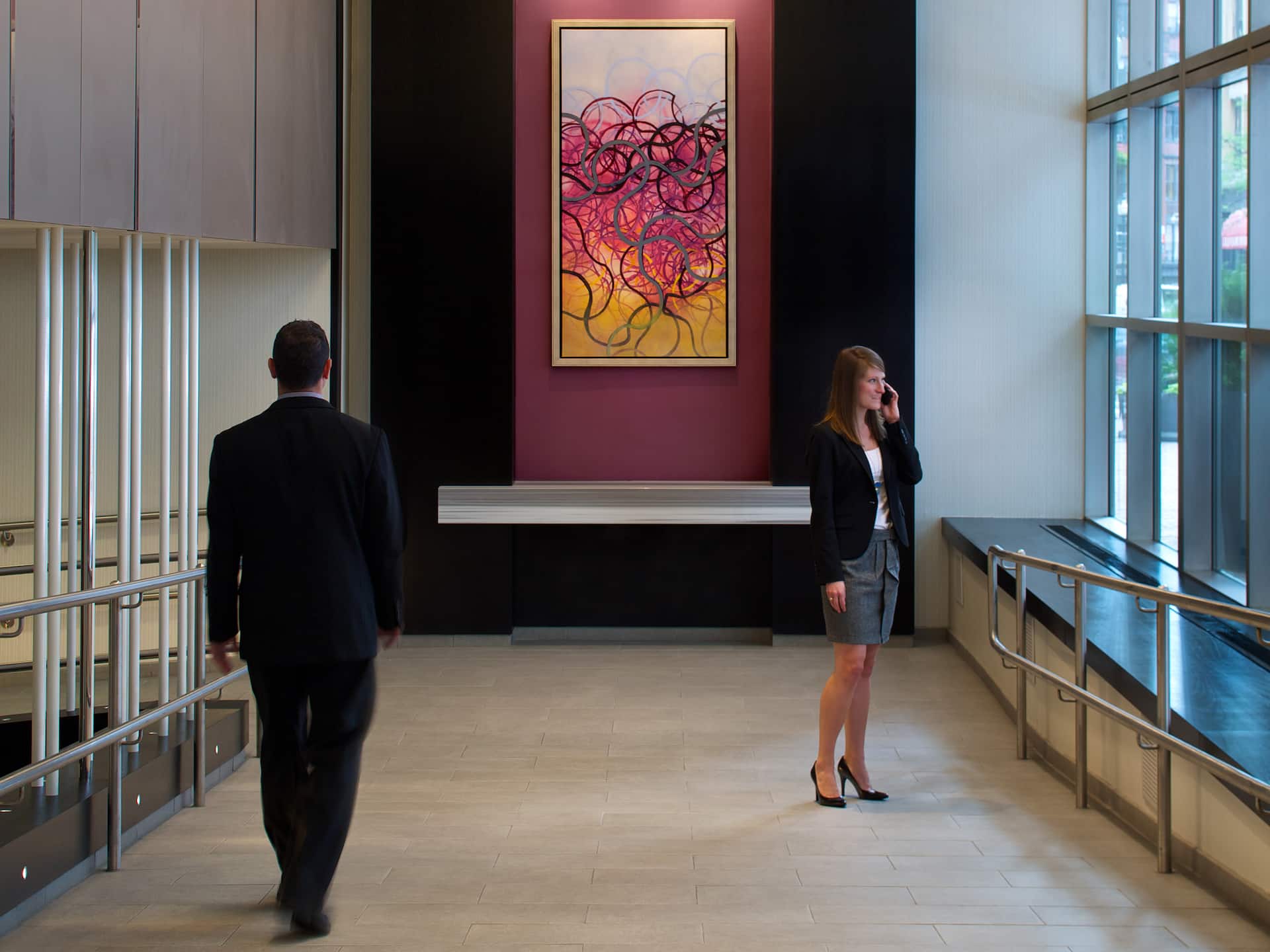 Hyatt Regency Boston Front Entrance with People