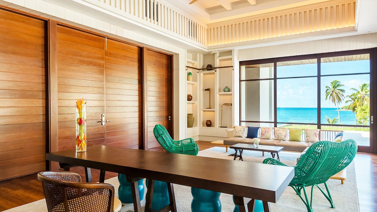 Reception Hall with ocean views and large glass windows