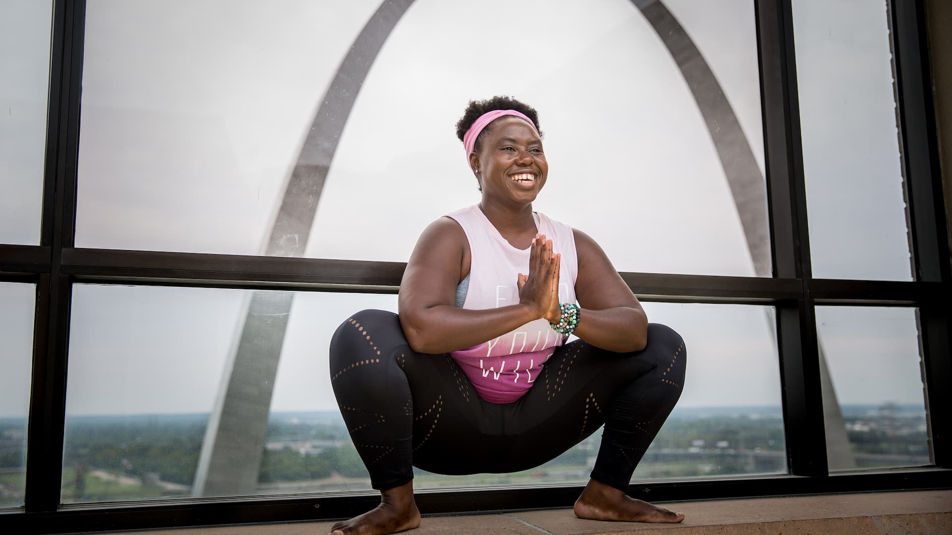Hyatt Regency St. Louis at The Arch Yoga Arch Smiling