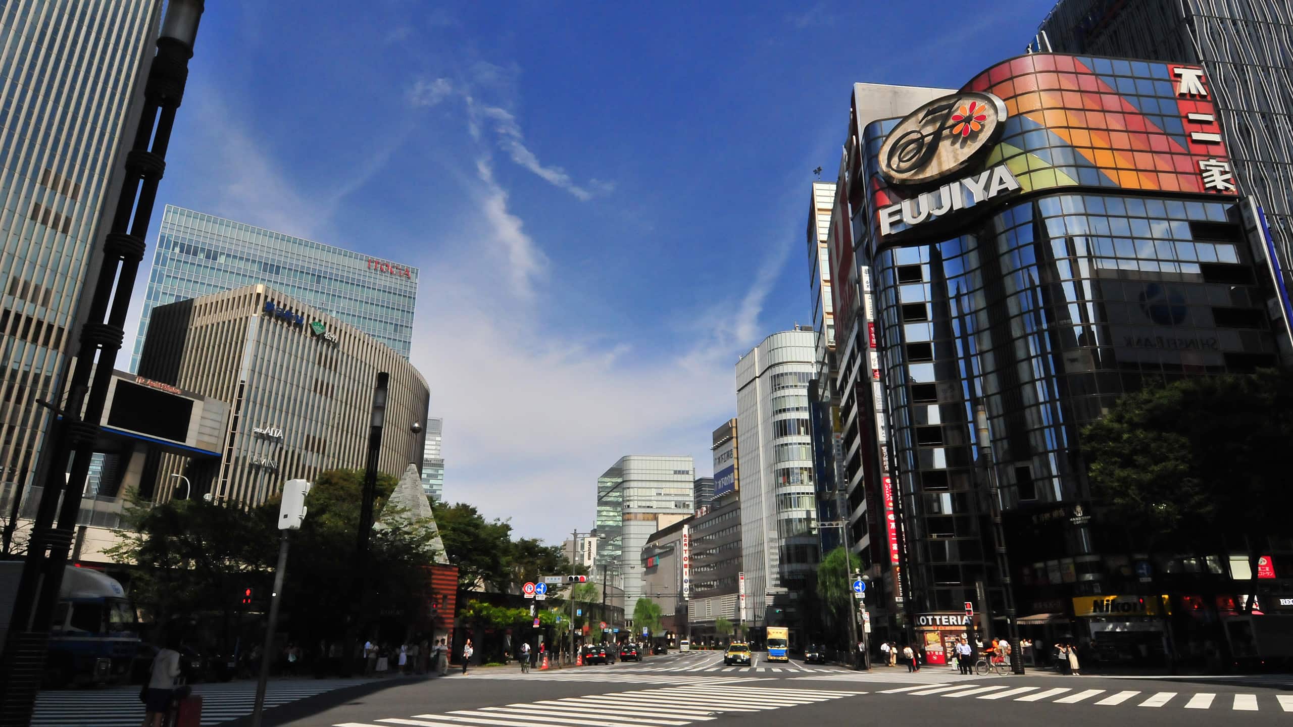 Hyatt Centric Ginza Tokyo Intersection Sunny Day