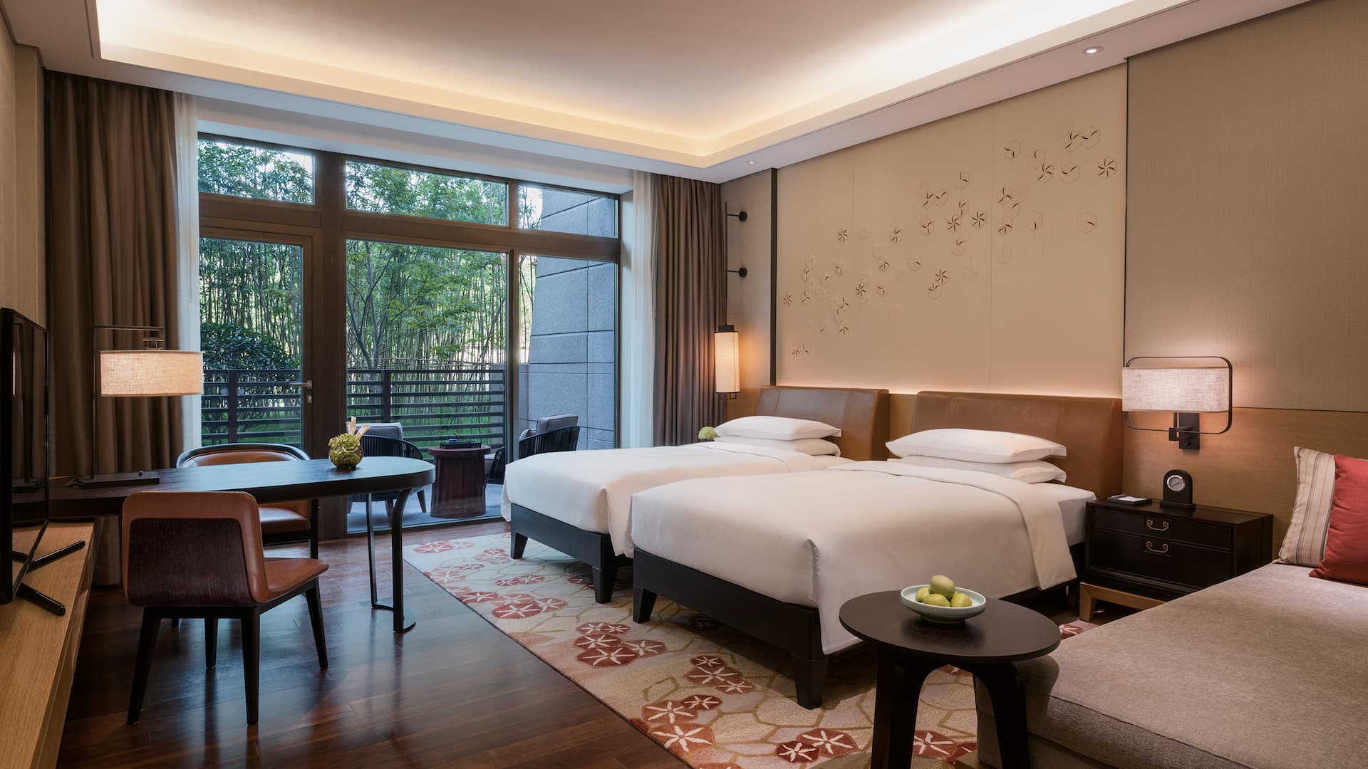 Hyatt Regency Xi'an Guest Room Garden View Twin Beds