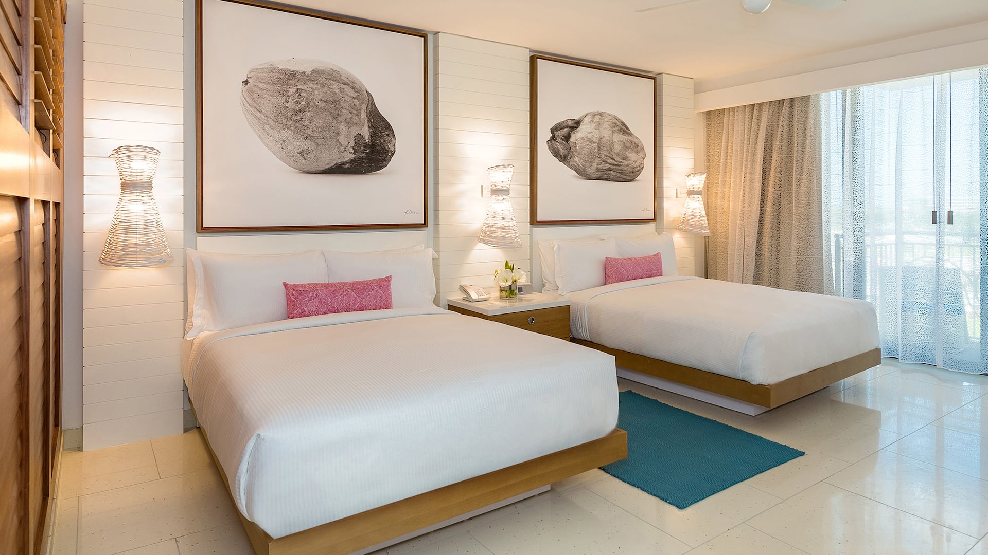 1/4 Grand Hyatt Baha Mar West Tower Guestroom Standard Pink Two Queens
