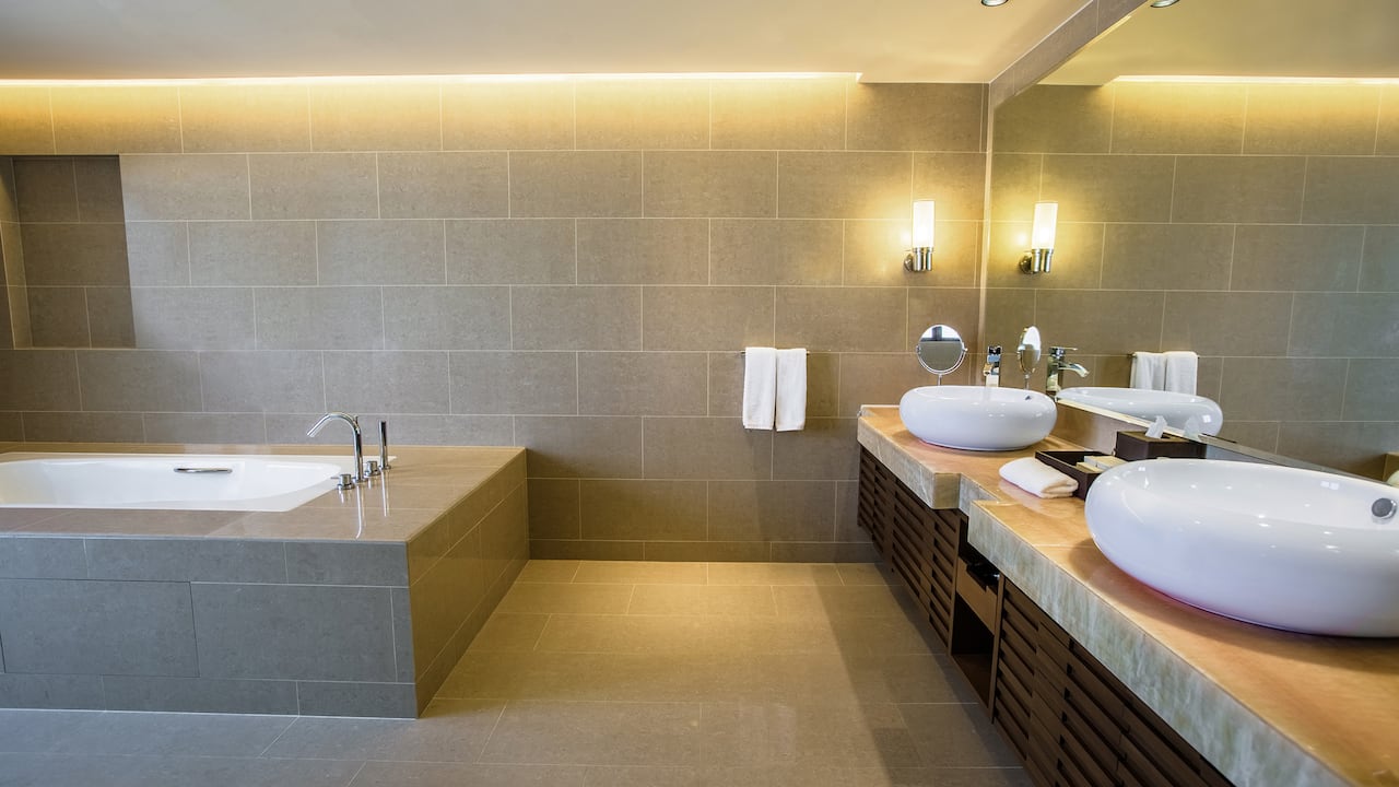 Hyatt Regency Kinabalu Executive Suite with Marble Bathroom Tub & Rainfall Shower