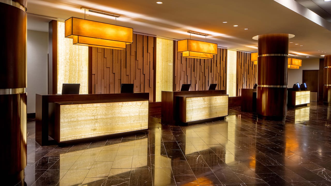 Front desk area in lobby