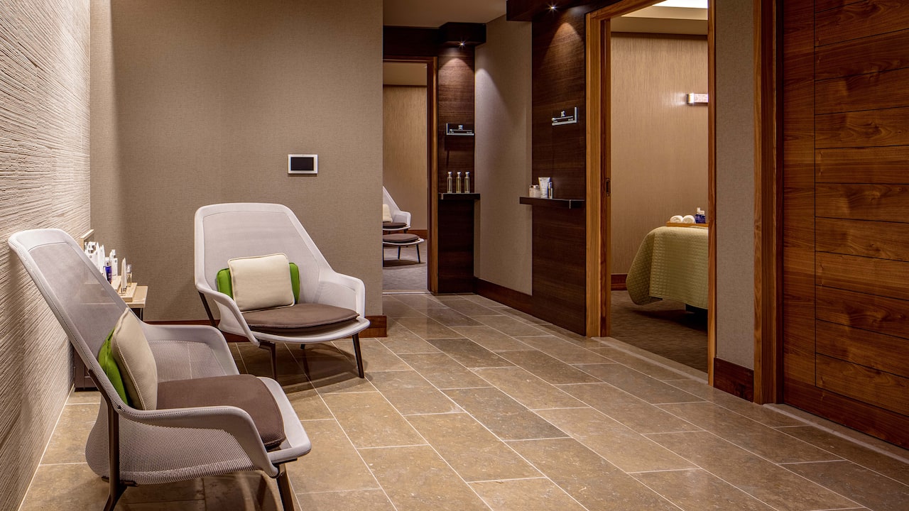 Spa at the Lake lobby waiting area