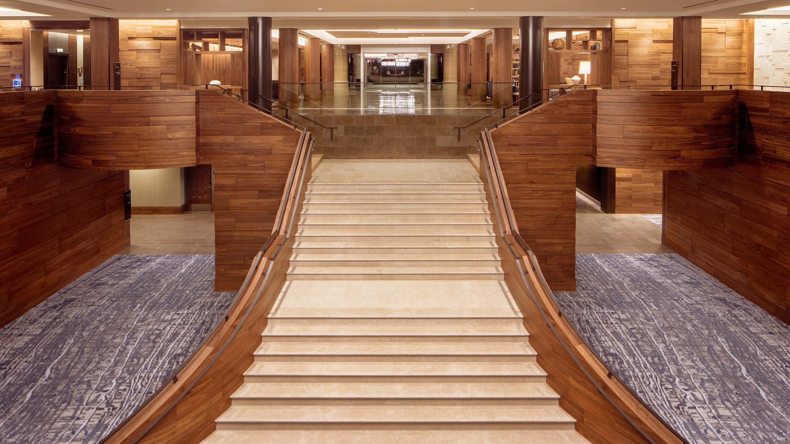 Hyatt Regency Lake Washington at Seattle's Southport Stair Straight View