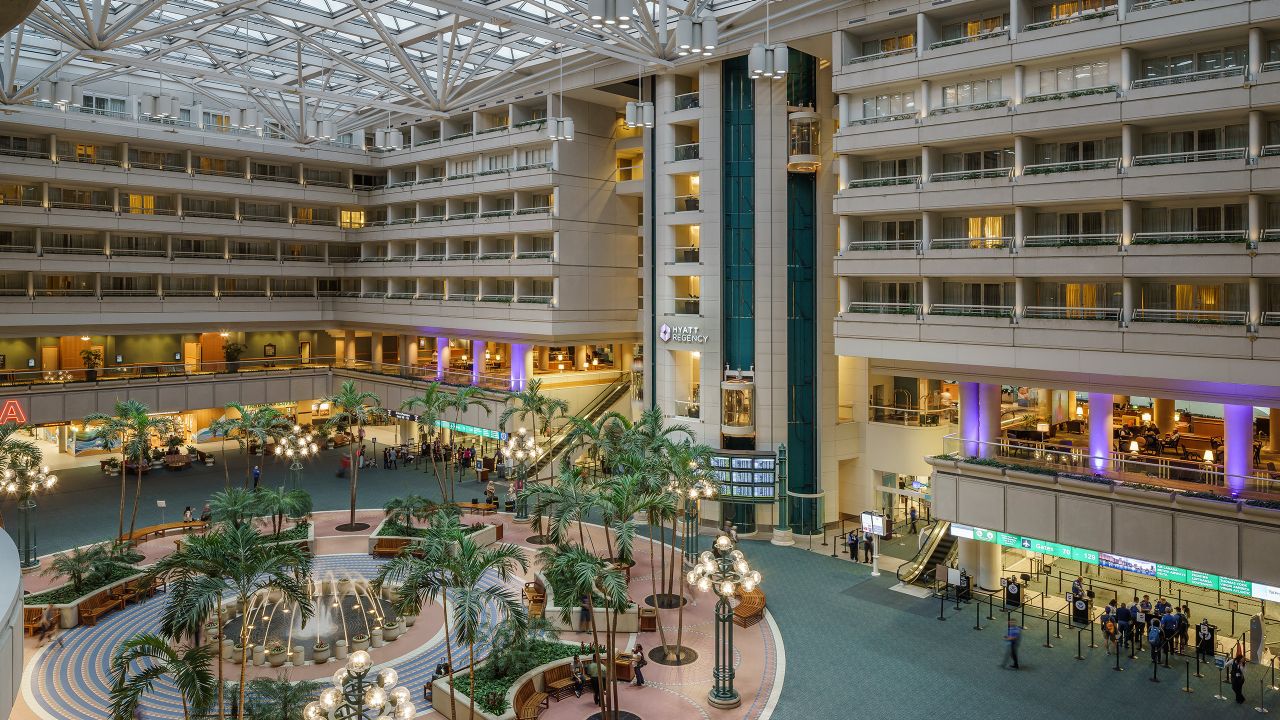 Mco Hotel Near Walt Disney World Hyatt Regency Orlando Lobby Overview