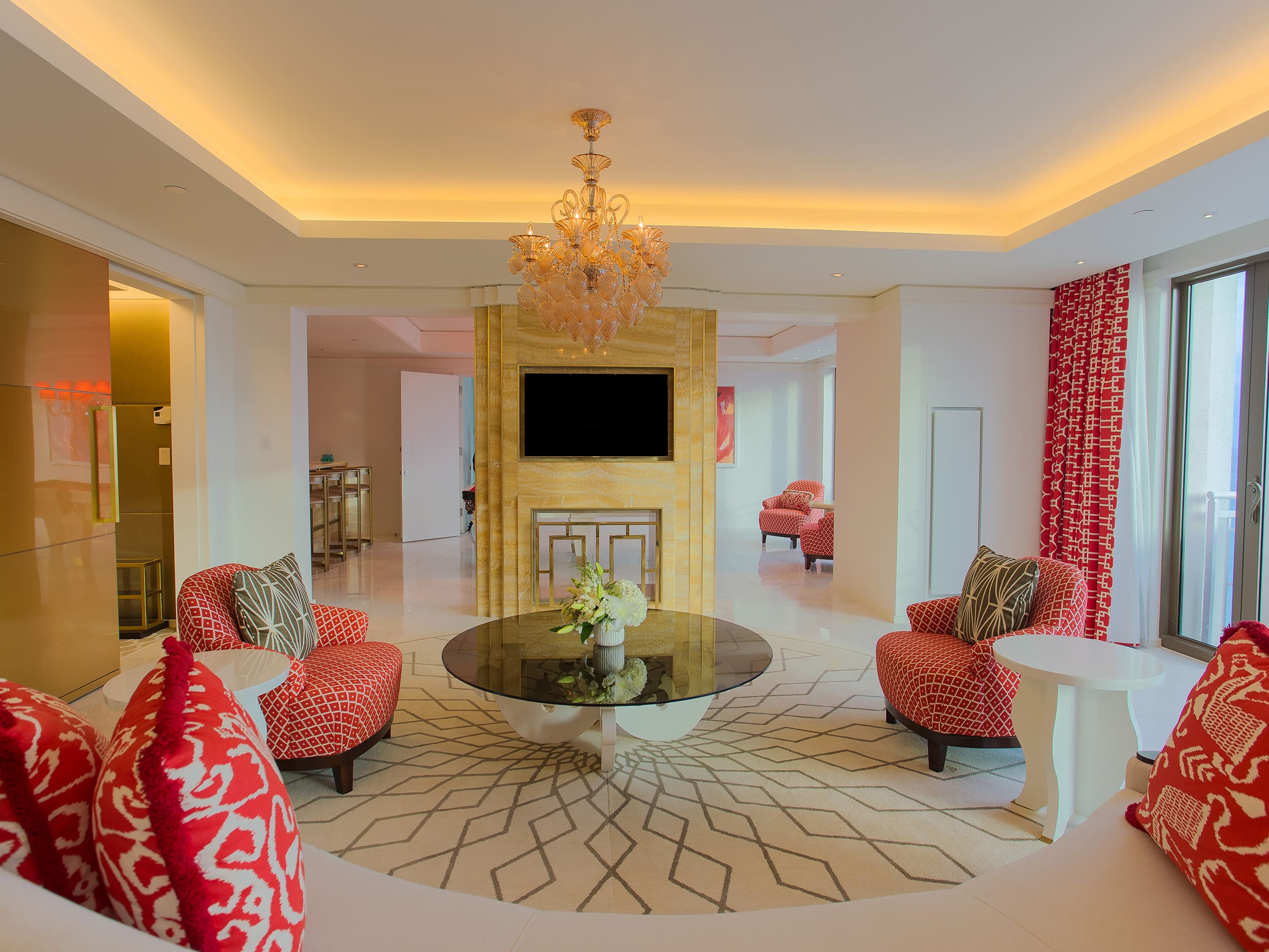 reserve one bedroom suite living room