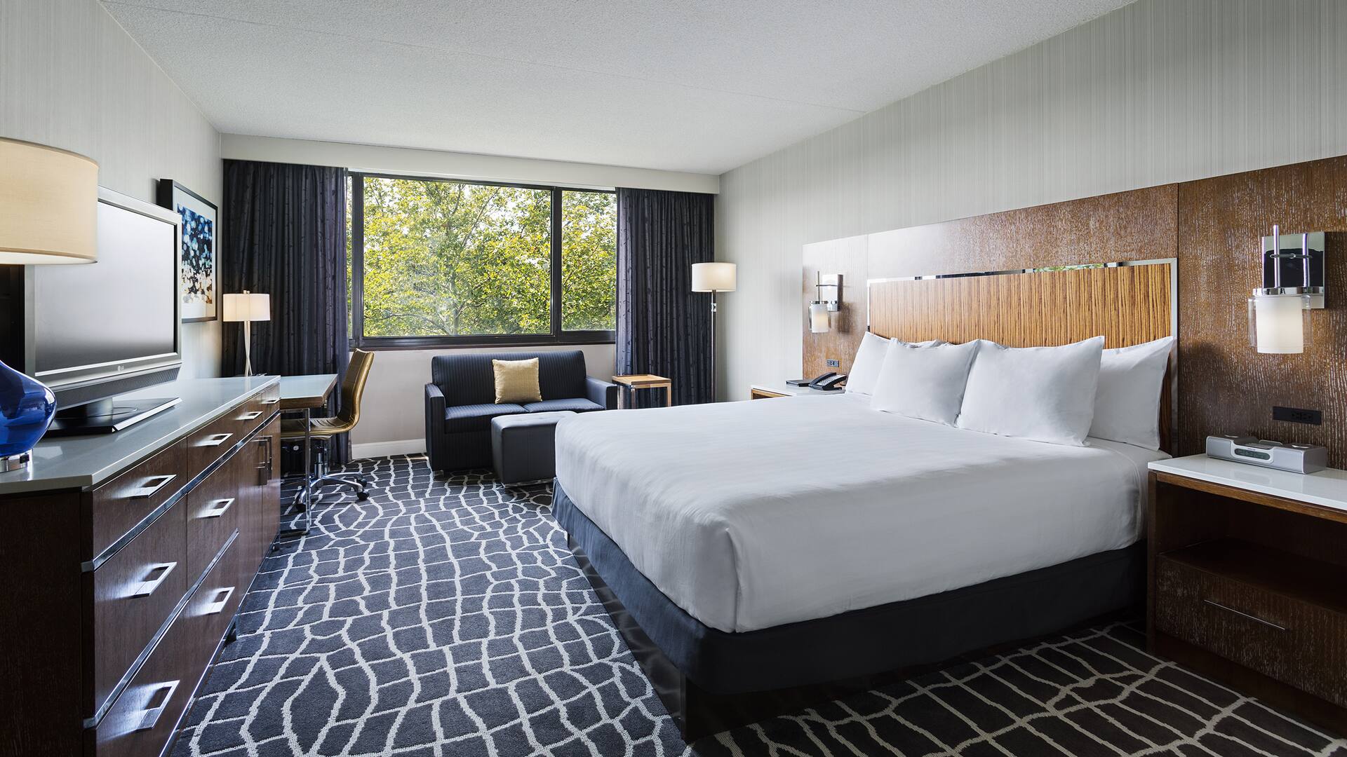 1 of 5 Hyatt Regency Princeton King Sofa Guestroom
