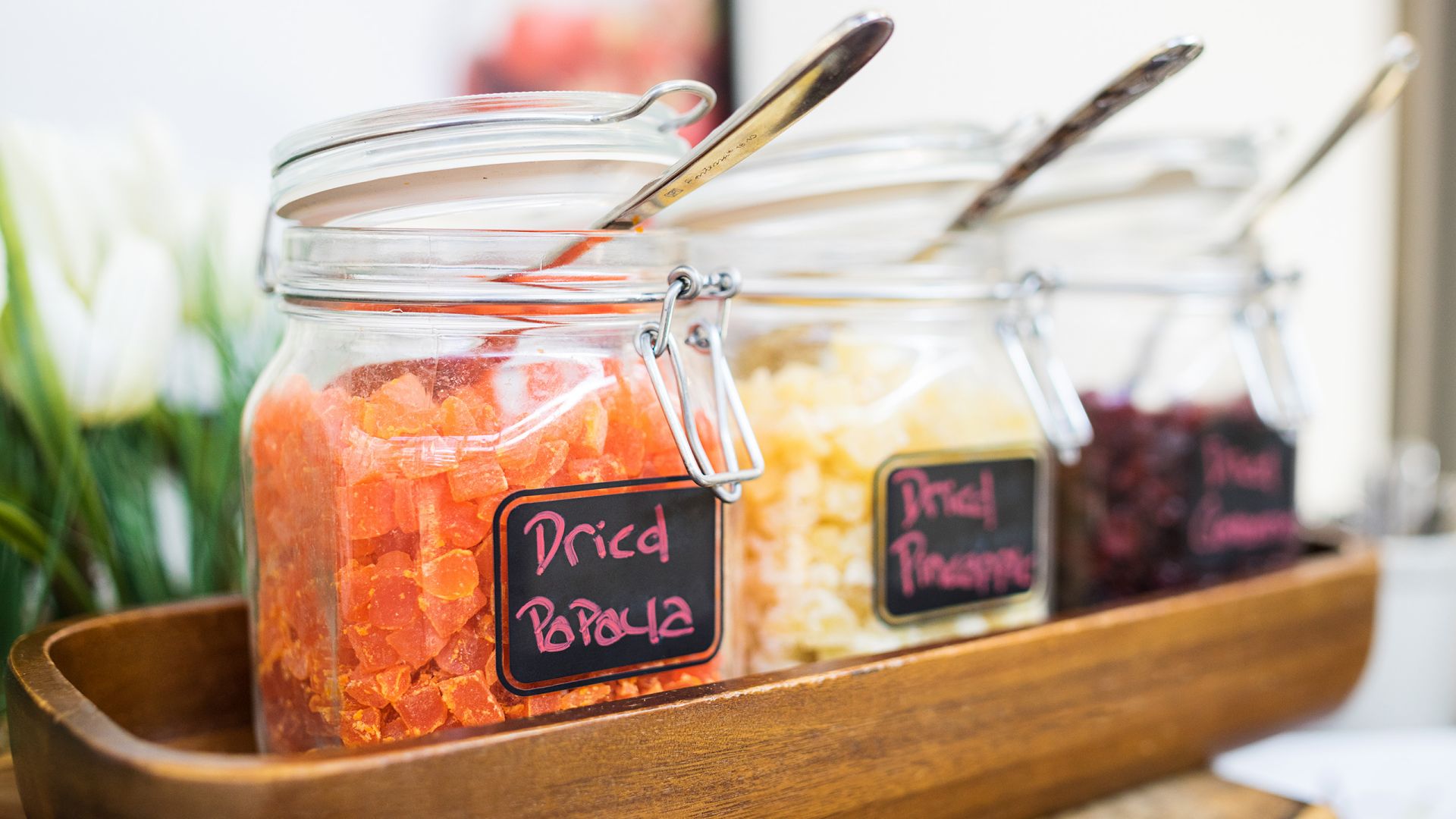 Delicious Restaurants In Princeton Nj Hyatt Regency Three Large Jars Of Dried Fruit