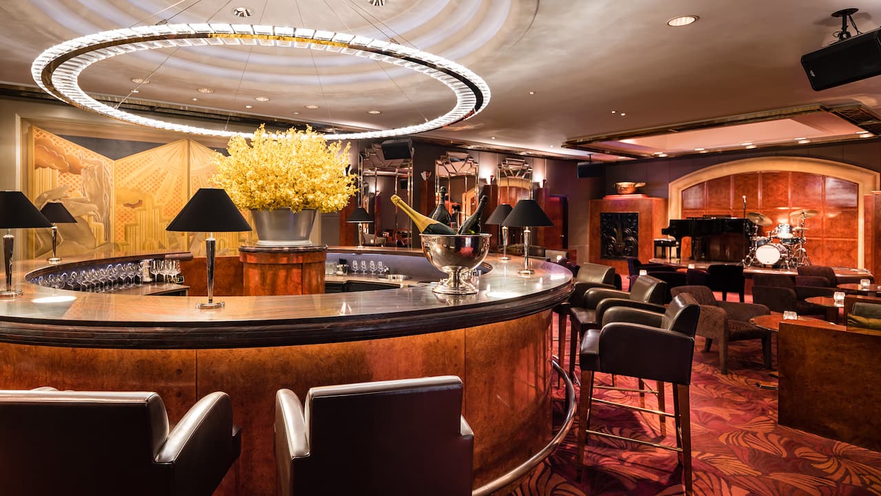Champagne Bar Interior Circular Bar