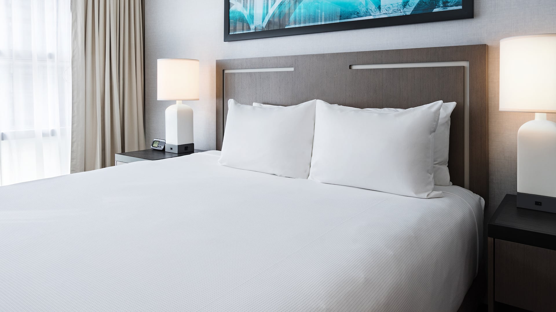 Hyatt House Washington DC / The Wharf King Bed Closeup