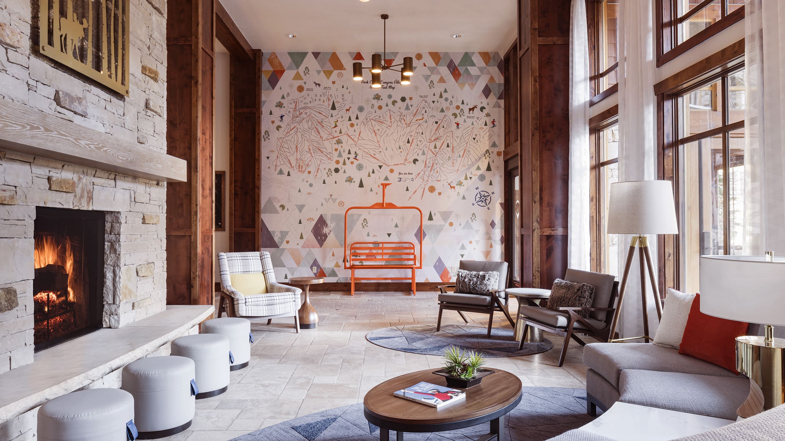 Hyatt Centric Park City Lobby Fireplace