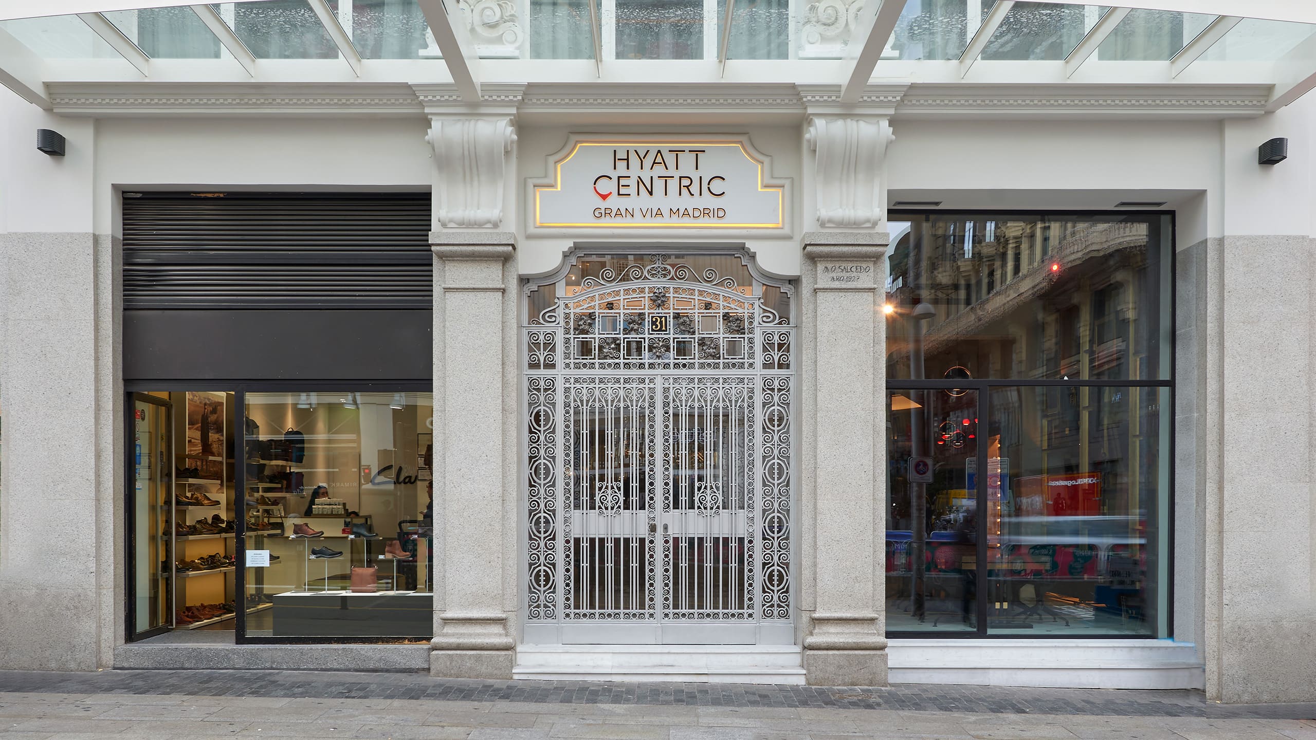 Hyatt Centric Gran Via Madrid Facade Entrance