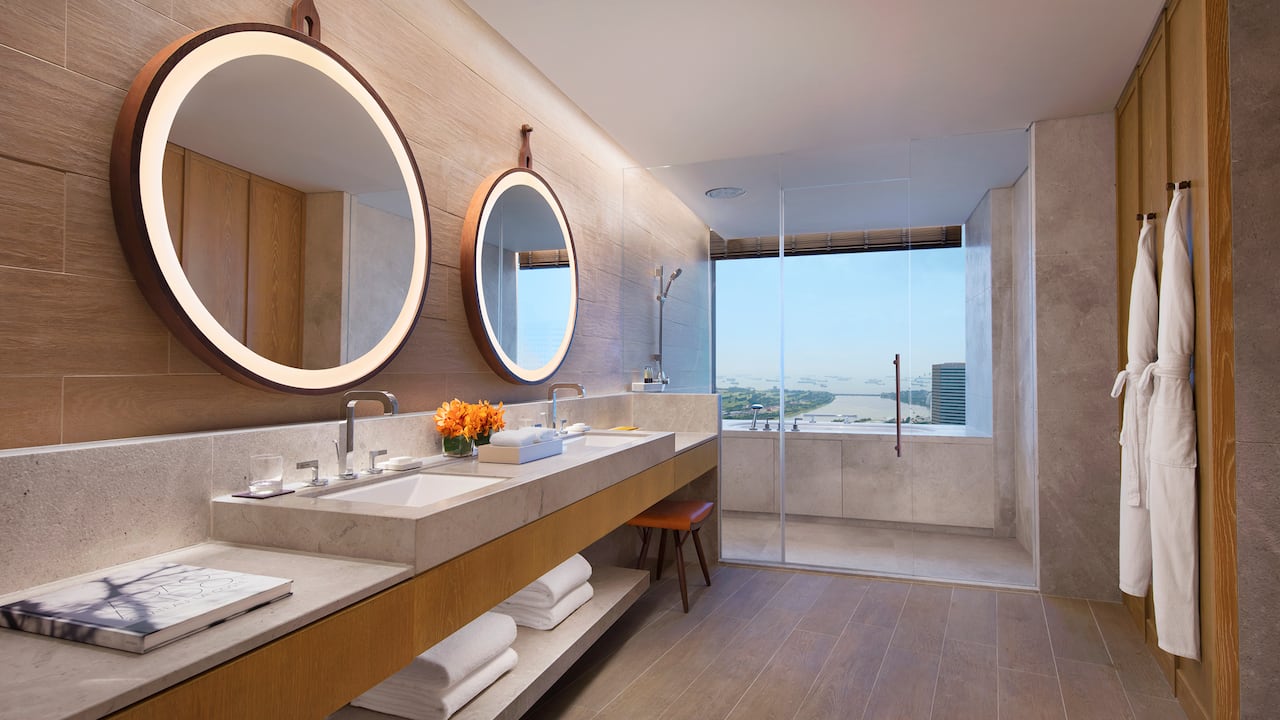 Suite Bathroom Andaz Singapore Studio Suite and Andaz Residence Suite