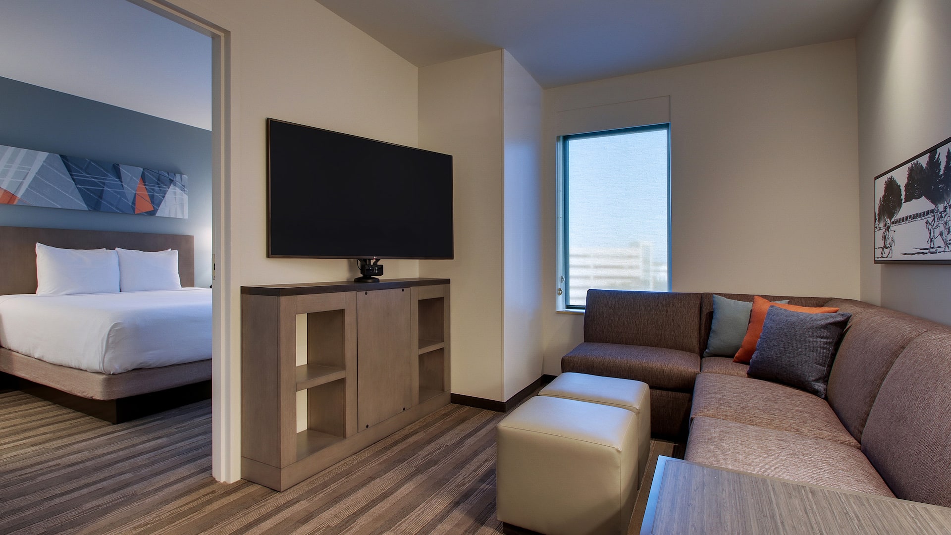 Hyatt House Chicago / Oak Brook One Bedroom Suite Living Room