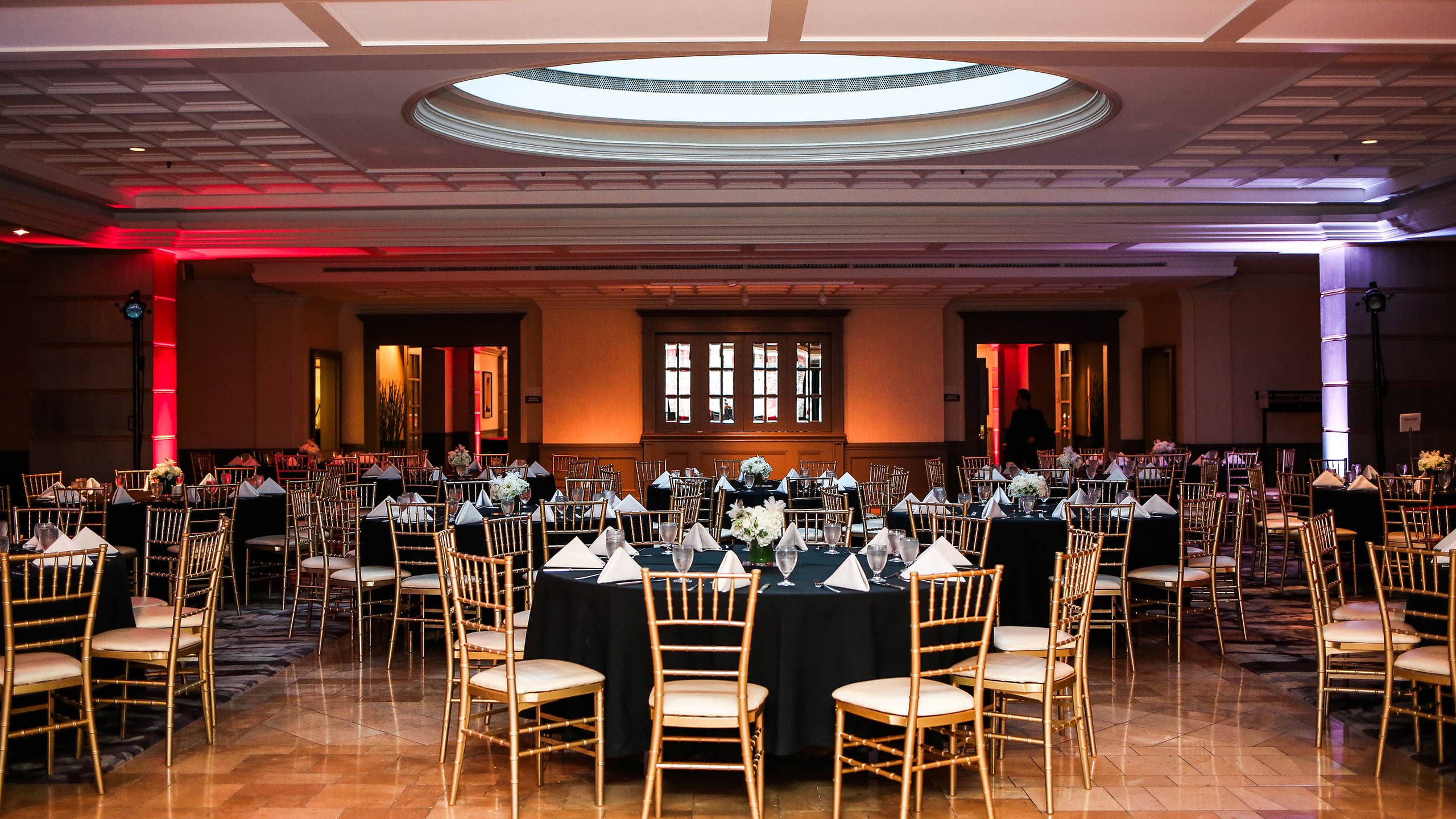 Hyatt Centric Fisherman's Wharf San Francisco Wedding Banquet Black Gold