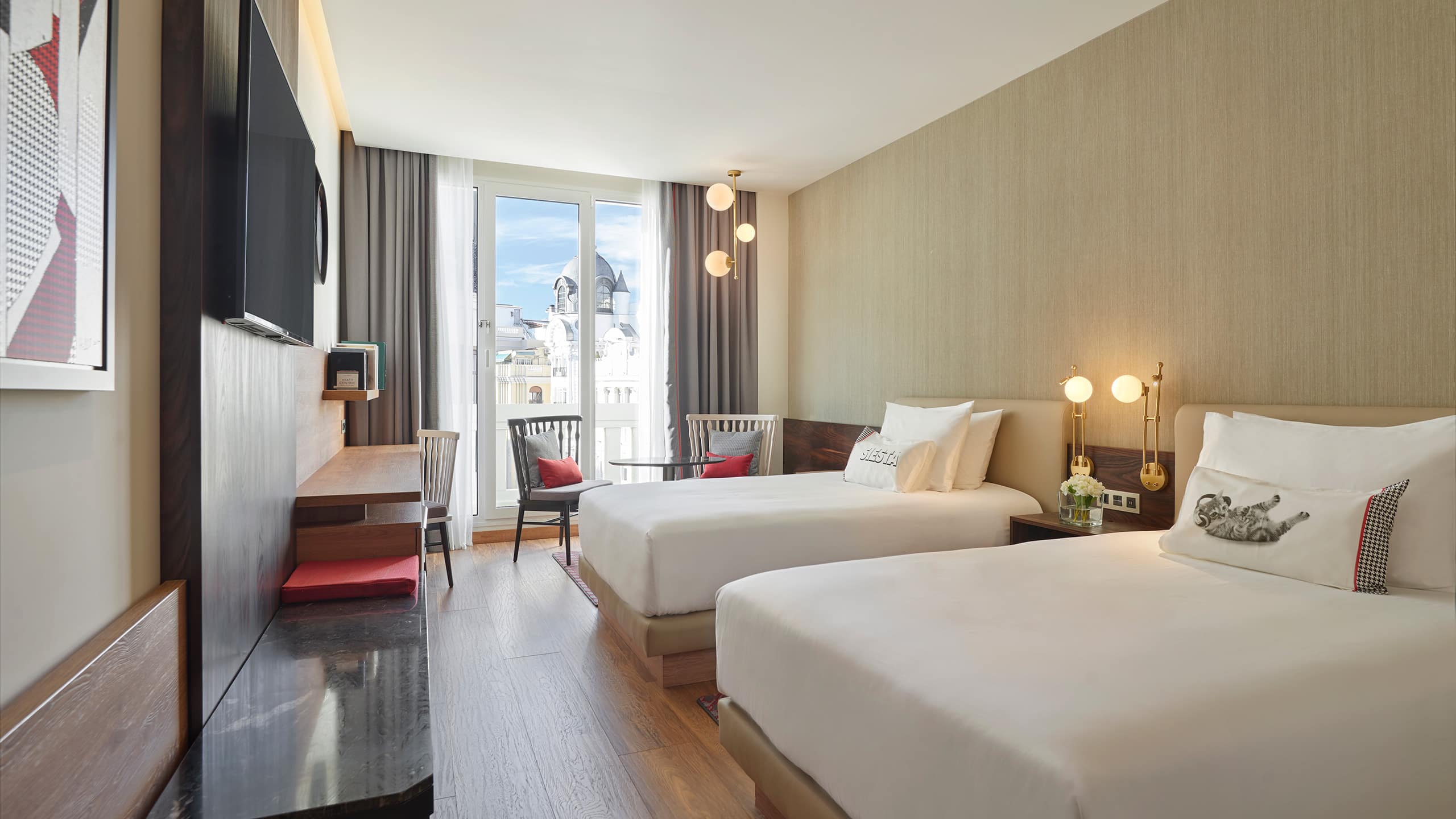 Hyatt Centric Gran Via Madrid Double Beds