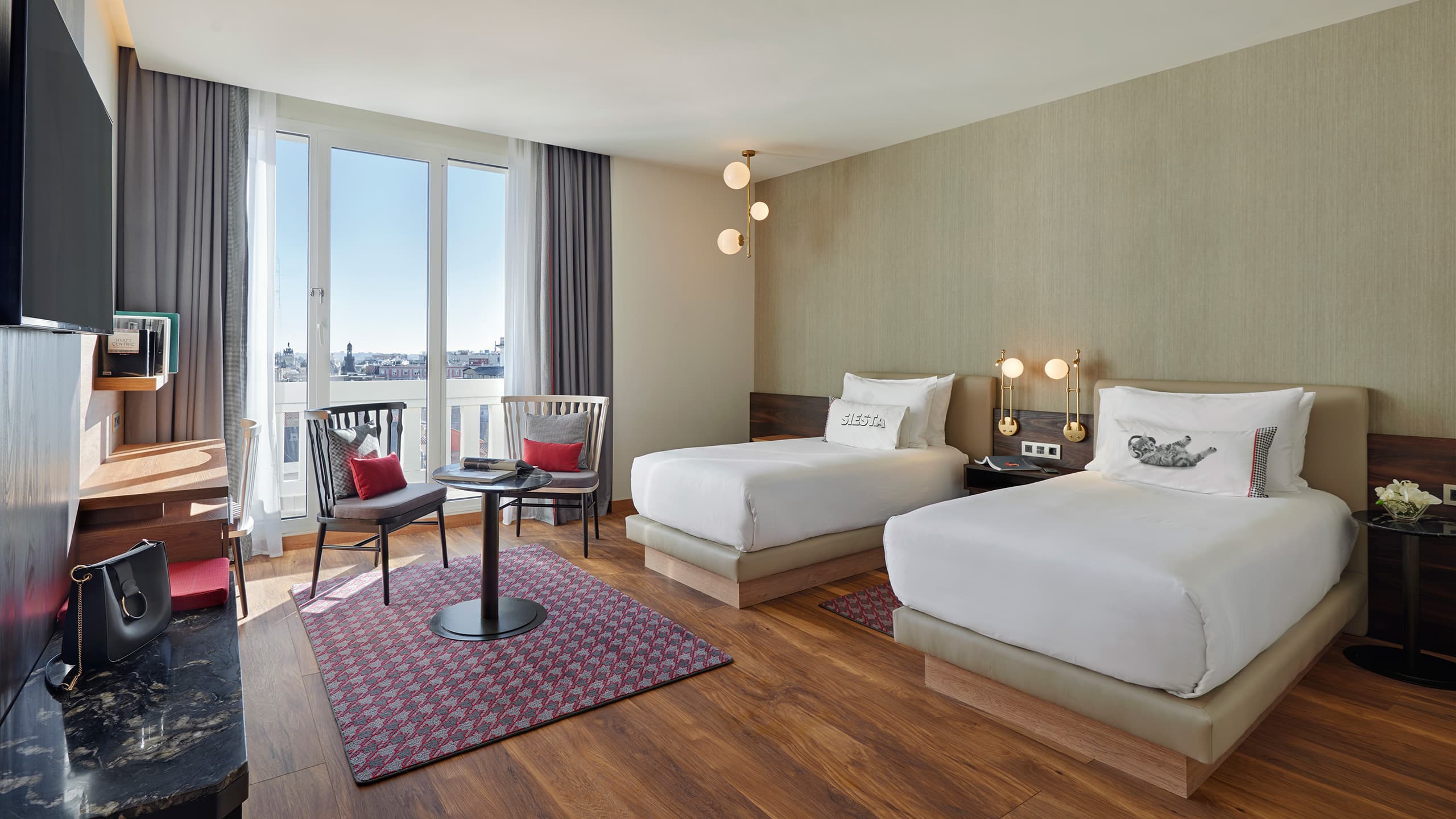 Hyatt Centric Gran Via Madrid Twin Beds
