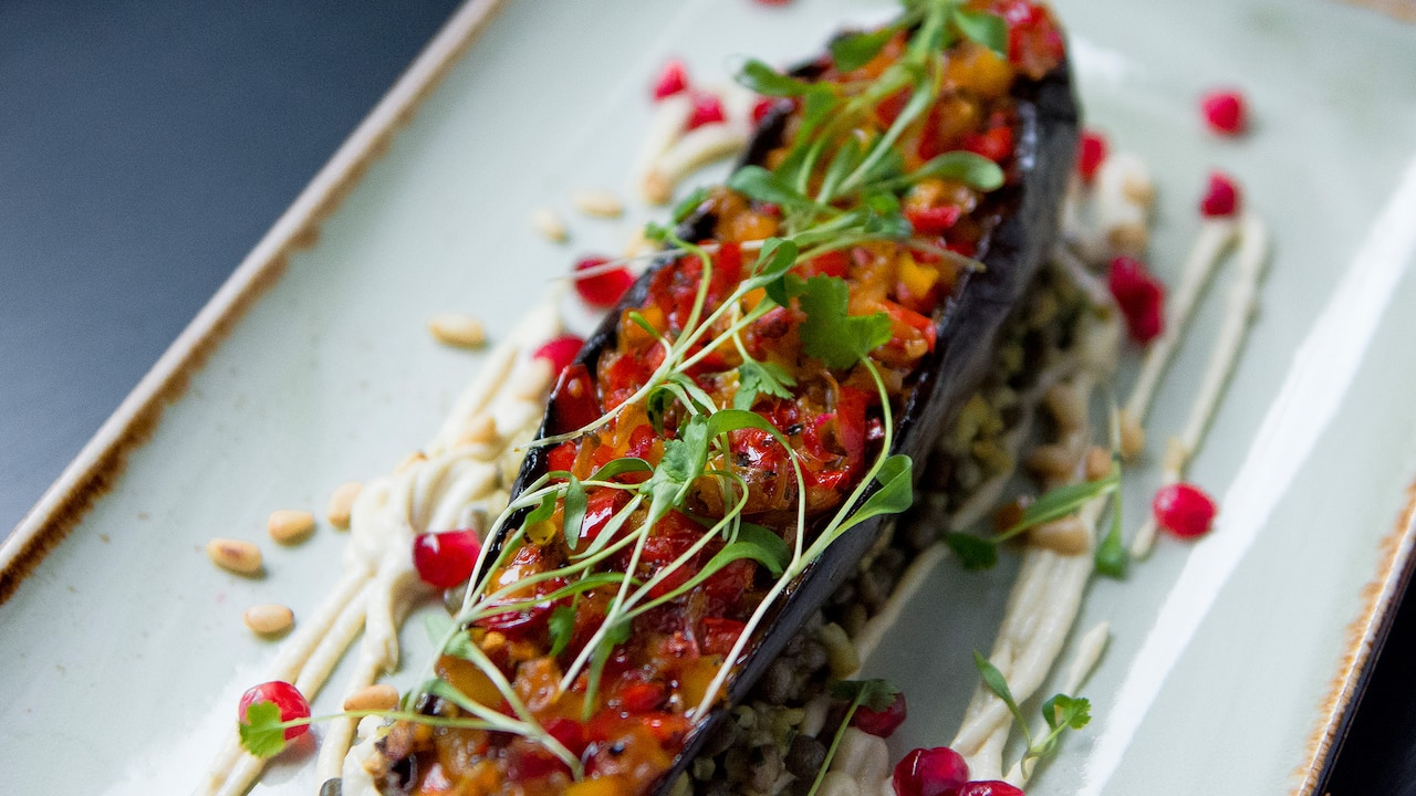 Aubergine dish | Andaz London Liverpool Street