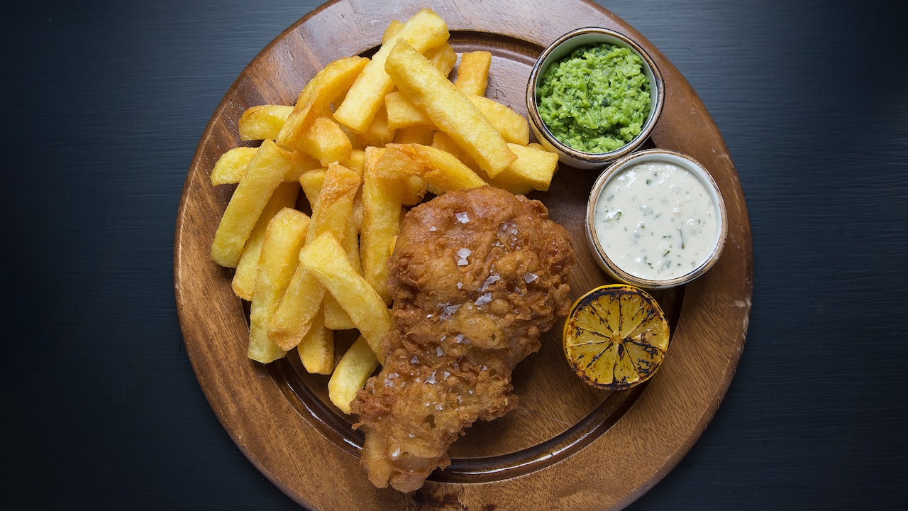 Fish and chips East London | Lady Abercorn's Pub | Andaz London Liverpool Street