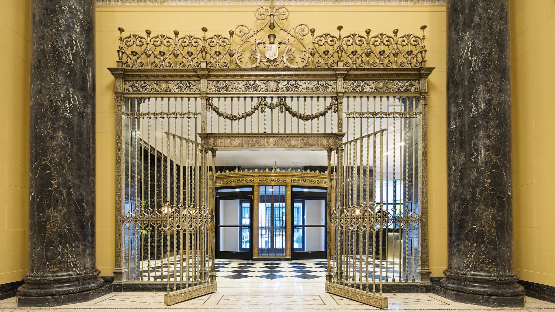 Hyatt House Jersey City Entrance First National Bank