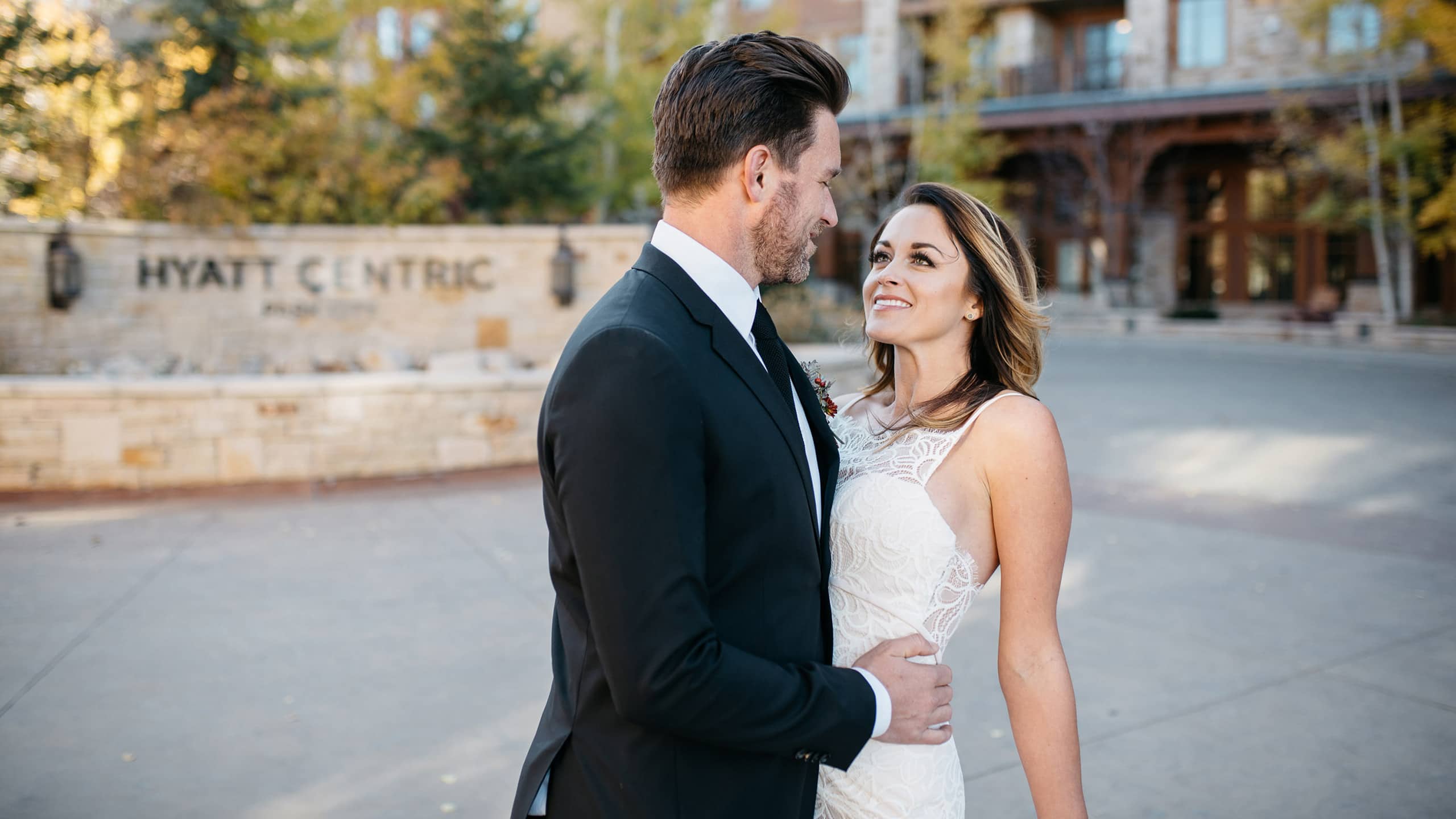 Hyatt Centric Park City Wedding Couple