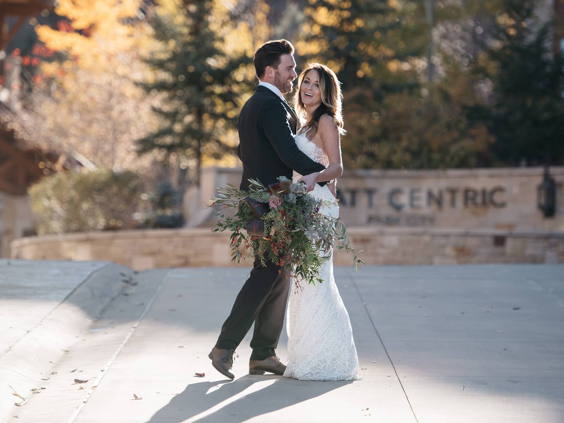 Hyatt Centric Park City Wedding Front Drive