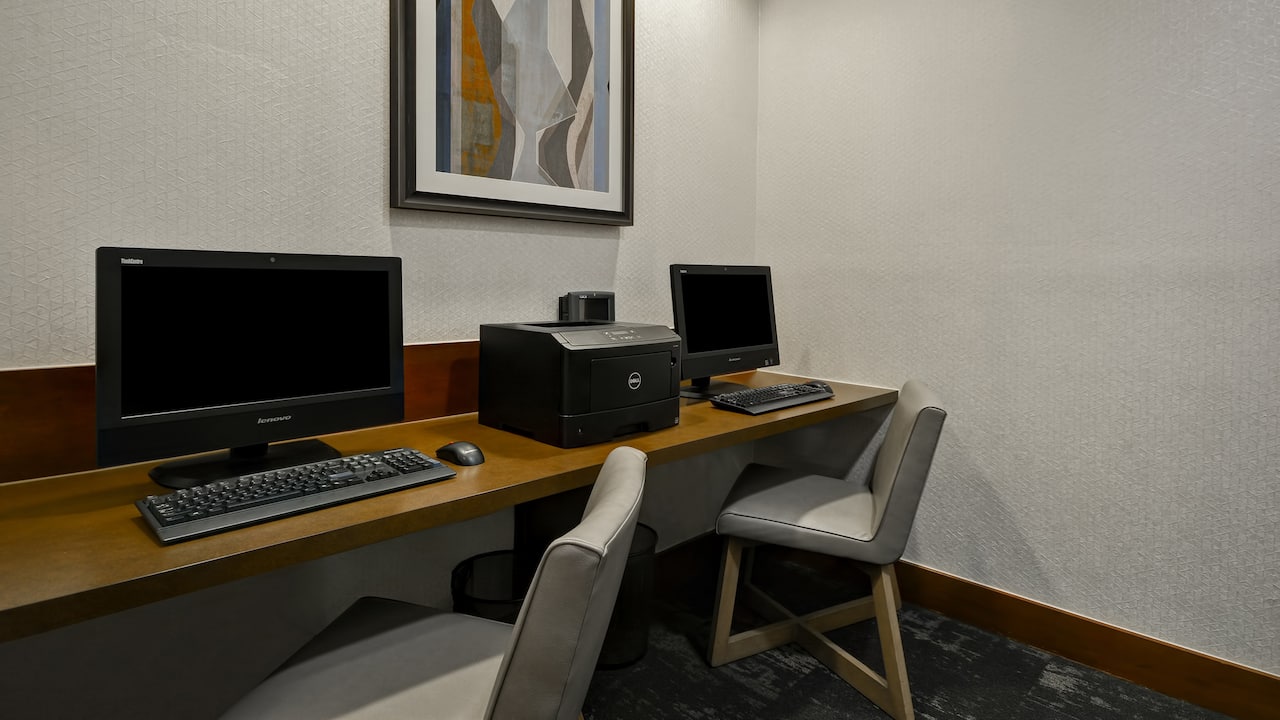 Computer room of a hotel near the Miami International Airport