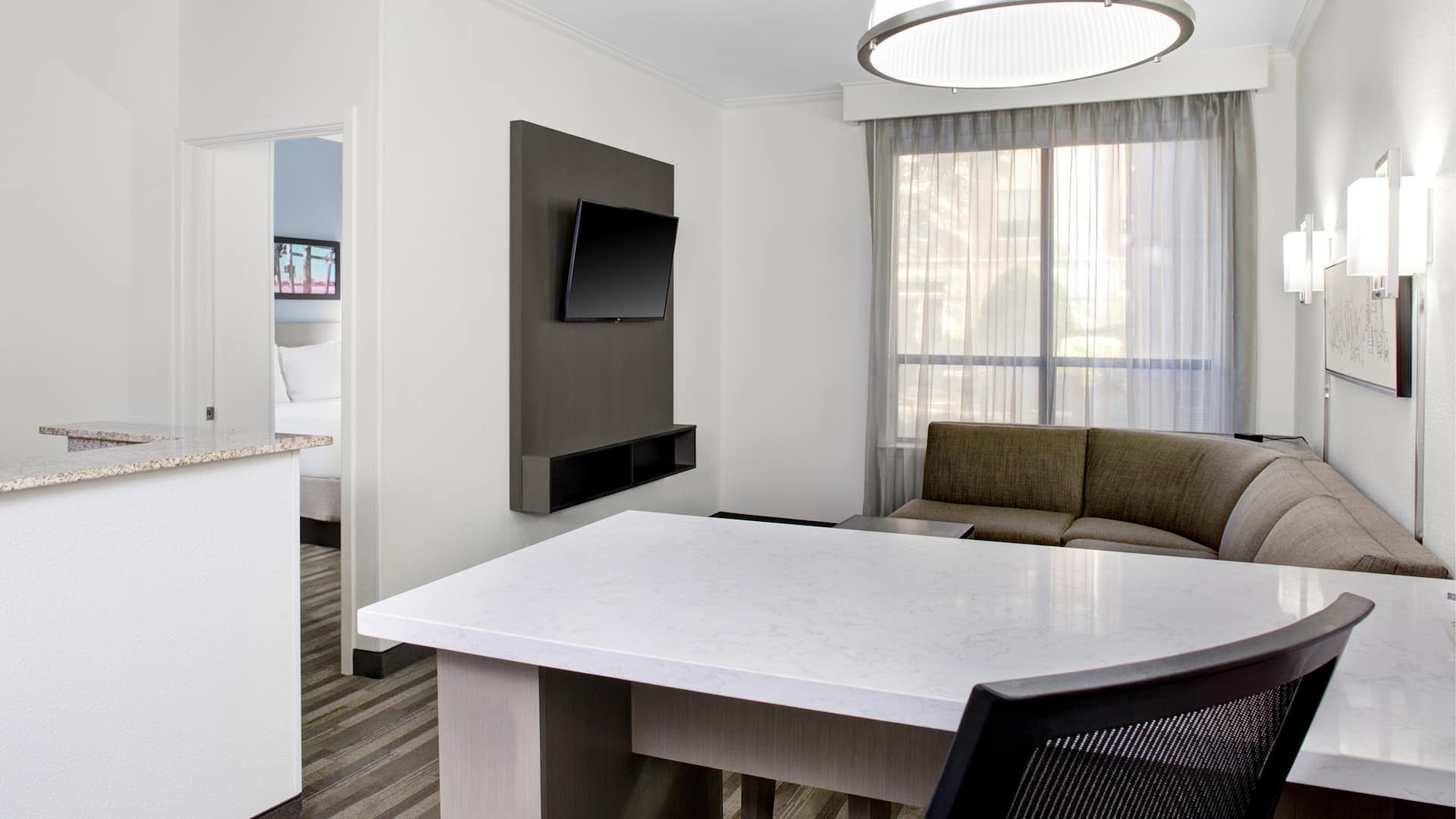 Hyatt House Dallas/Lincoln Park One Bedroom Living Area