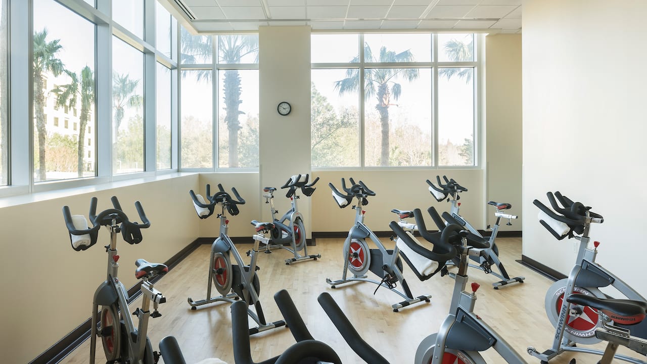 Hotels in Downtown Orlando with a Fitness Center Spin Room at Hyatt Regency Orlando