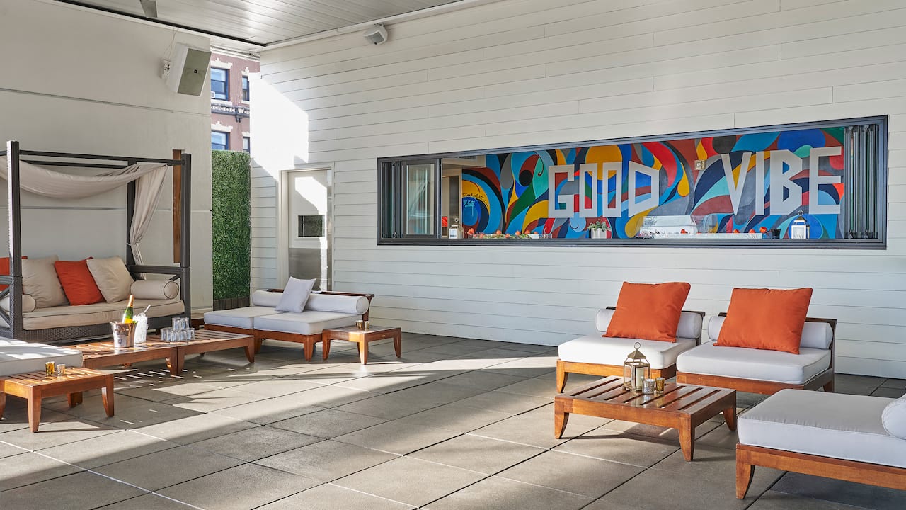Rooftop dining at Andaz San Diego