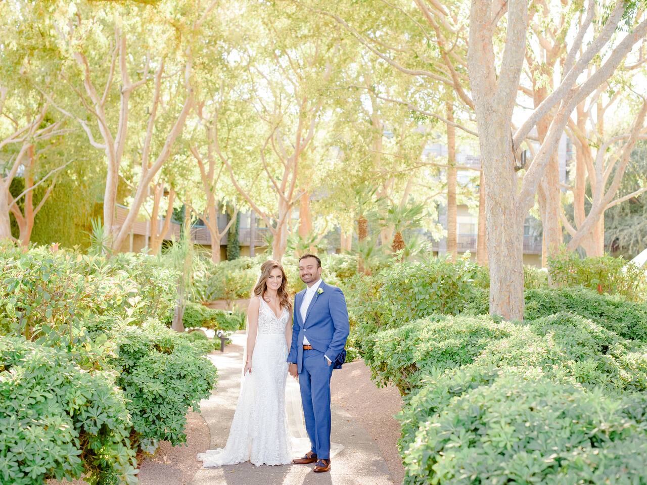 Bride and Groom at Hyatt Regency Scottsdale Resort & Spa At Gainey Ranch