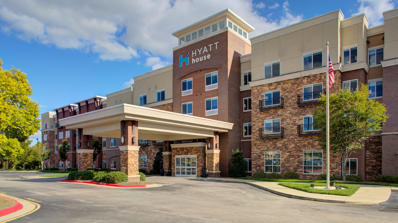 Hyatt House Raleigh Durham Airport Exterior Day View of Entrance Near Raleigh Airport